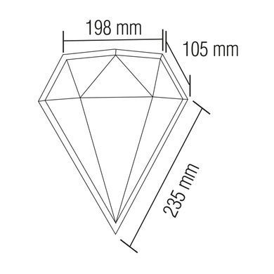 Світильник фасадний LED "CARAT" 12W настінний 076-071-0012-010 фото