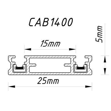 Шинопровод Ardero CAB1400 ULTRA черный накладной 1м 80103 фото