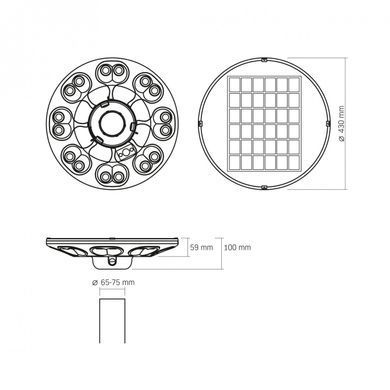 LED світильник автономний парковий IP54 VIDEX 40 Вт 1400Lm 5000K+3000К Сенсорний (VL-GLSO-1254-S) VL-GLSO-1254-S фото