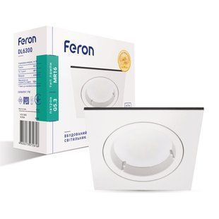 Встроенный светильник Feron DL6300 под лампу белый 80260 фото