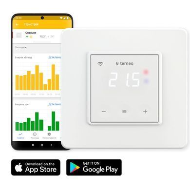 Комплект 9м&sup2;(18м*0,5м) RexVa нагрівальна плівка + wi-fi терморегулятор Terneo Sx та монтажний набір (RexVa Sx-90) RexVa Sx-90 фото