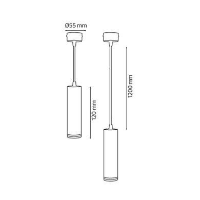 Светильник подвесной VERTEX GU10 черный 021-024-0001-020 фото