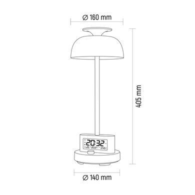 LED лампа настiльна з акумулятором VIDEX VL-TF24W 8W 4000K+RGB White (VL-TF24W) VL-TF24 фото