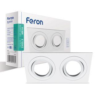 Вбудований поворотний світильник Feron DL6222 під лампу білий 01805 фото