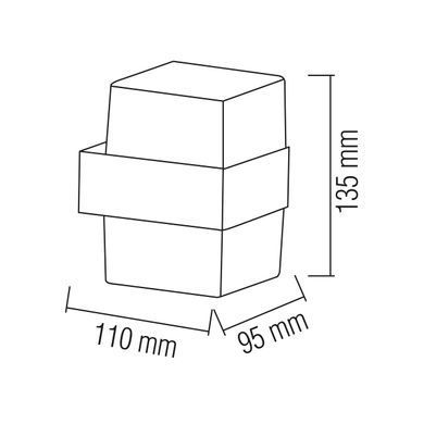 Светильник светодиодный фасадный KING-10/S 10W настенный черный 076-082-0004-010 фото