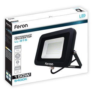 Світлодіодний прожектор Feron LL-815 150Вт 6400K чорний 32818 фото
