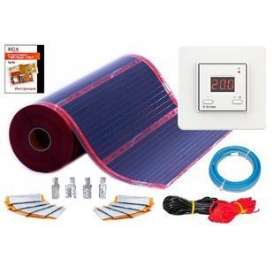 Комплект 7м&sup2;(14м*0,5м) RexVa нагревательная пленка + терморегулятор Terneo st и монтажный набор (RexVa st-70) RexVa st-70 фото