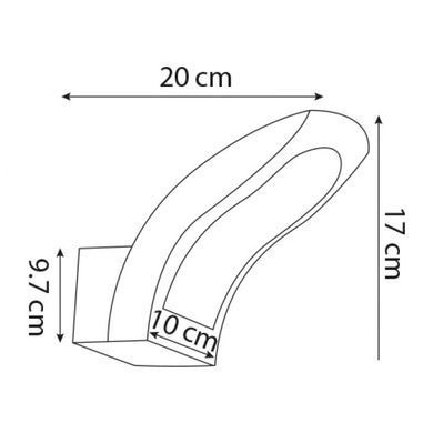 Светильник светодиодный фасадный SMD LED "SUPERB" 15w настенный 076-040-0015-010 фото