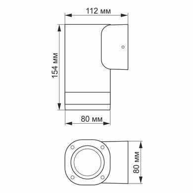 Світильник архітектурний AR071G IP54 VIDEX GU10 (VL-AR071G) VL-AR071G фото