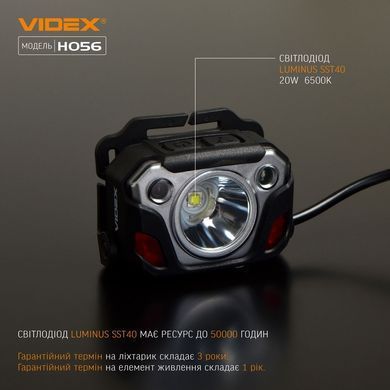 Налобний світлодіодний ліхтарик VIDEX VLF-H056 1400Lm 6500K (VLF-H056)  VLF-H056 фото