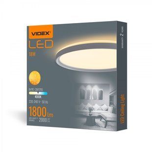 copy_LED светильник с декоративной подсветкой VIDEX 18W 4000K белый (VL-DL3R-184W) copy_VL-DL3R-184W фото