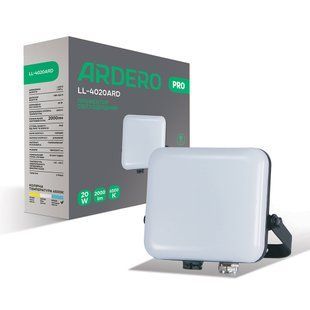 Світлодіодний прожектор Ardero LL-4020ARD PRO 20Вт 6500K чорний 80225 фото