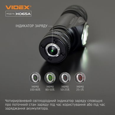 Ліхтарик налобний Videx VLF-H065A 1200Lm 5000K (VLF-H065A) VLF-H065A фото