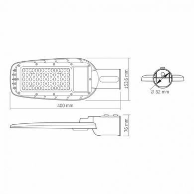 Уличный LED светильник VIDEX 50 Вт 5000K VL-SLE16-505 (VL-SLE16-505) VL-SLE16-505 фото