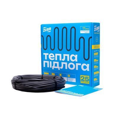 Нагрівальний кабель ZUBR DC Cable 9,7-12,1 м&sup2; 1670 Вт двожильний 97 м (ZUBR DC Cable 17/1670) ZUBR DC Cable 17/1670 фото