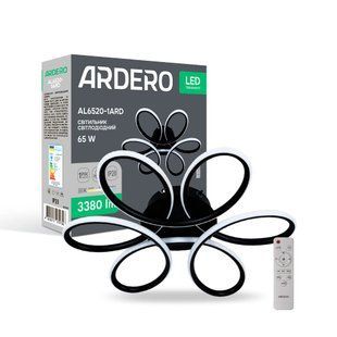 Светодиодный накладной светильник Ardero AL6520-1ARD LUCE 65Вт чорний 80492 фото