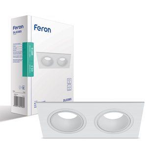 Вбудований поворотний світильник Feron DL0385 під лампу білий 01781 фото