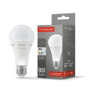 LED лампа акумуляторная TITANUM A68 10 Вт E27 4000K 220V 900/200 Лм (TL-EMA68-10274) TL-EMA68-10274 фото
