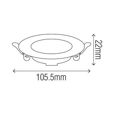 Світлодіодний світильник вбудований AURA-5 чорна 5W 6400K 016-068-0005-040 фото