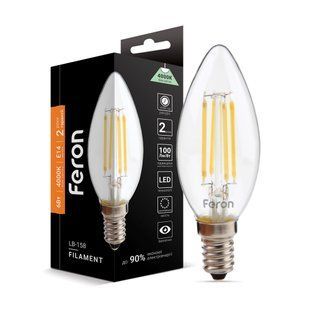 Светодиодная лампа Feron Filament LB-158 6Вт E14 4000K 25749 фото