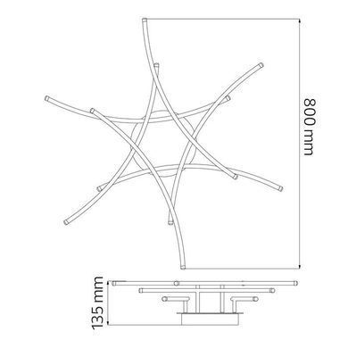Светодиодная люстра AMOR 50W 4000K хром 019-056-0050-010 фото