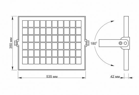 LED прожектор автономный VIDEX 2800 Лм 100 Вт 5000K на солнечной батарее (VL-FSO-1005) VL-FSO-1005 фото