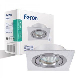 Встроенный поворотный светильник Feron DL6120 под лампу белый 32672 фото