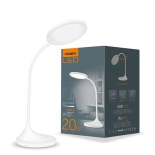 LED настільна лампа VIDEX TF14W 20W 4100K біла VL-TF14W фото