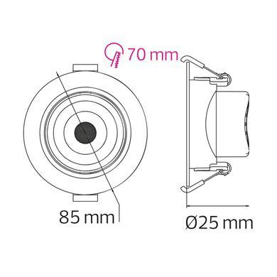 Светильник накладной "NORA PRO/S-5" 5W 3000K, 4500K, 6000K черный 016-078-1005-020 фото