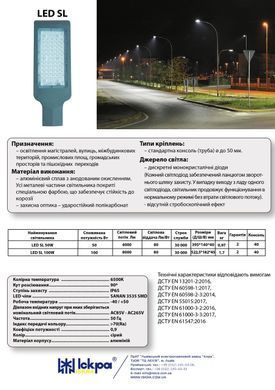Светодиодный светильник LED&nbsp;SL&nbsp;100W-P6/05 1613052360 фото
